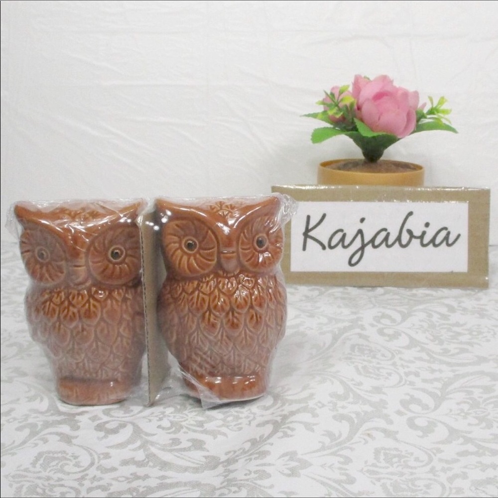 OWL Salt & Pepper Shakers NWT